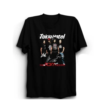 تیشرت گروه موسیقی Tokio Hotel، راک متال، طرح Roxy Theatre THE Fame