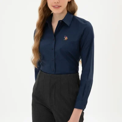 پیراهن آستین بلند زنانه لاک‌پشتی ساده 50308038-VR033 U S Polo Assn