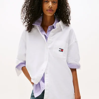پیراهن زنانه آستین بلند سفید Tommy Hilfiger