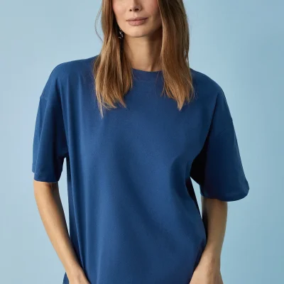 تیشرت زنانه Jemmy مدل Organic Cotton Relaxed Fit یقه گرد لاکی Grimelange