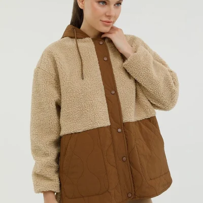 مانتو زنانه W-ct2008 هانا تدی جک Camel Lumberjack
