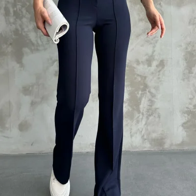 شلوار پالازو زنانه لاک‌پشتی کمر بلند اسپانیولی Macharel Jeans