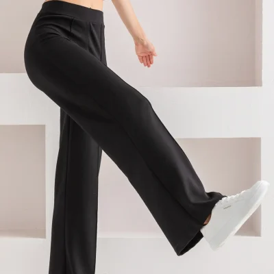 شلوار تایت مدل پاچه‌گشاد کمر بلند ساپورت‌دار زنانه طرح دار Cnrcollection