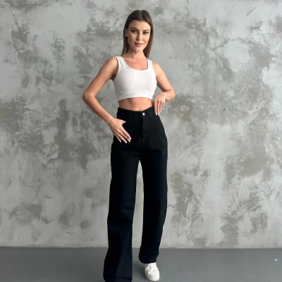 شلوار پارچه‌ای زنانه با برش راسته US