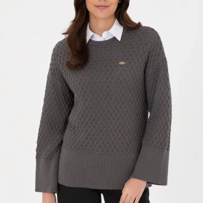 ژاکت زنانه یقه اسکی خاکستری مدل 50314698-VR024 U S Polo Assn