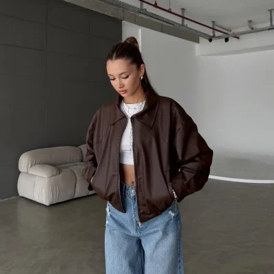 هیرکا یقه زنانه دودی Eyax Moda