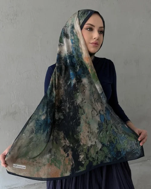 شال کاردلن لاکیورته سبز ۱۰۰٪ پنبه