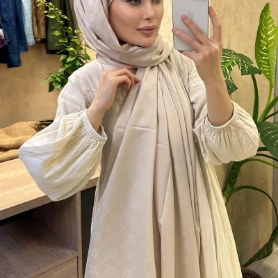 شال پنبه‌ای ابریشمی طرح‌دار Cuoca Lounge
