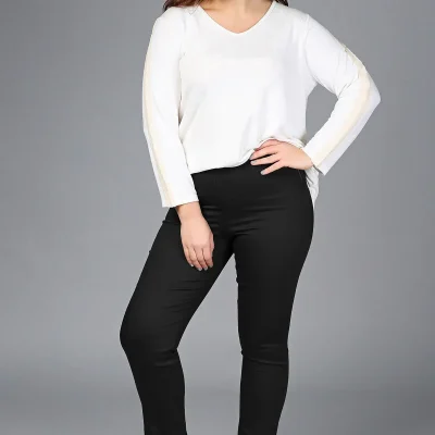پیراهن یقه مربع ولان سیاه سایز بزرگ زنانه Hulya Butik