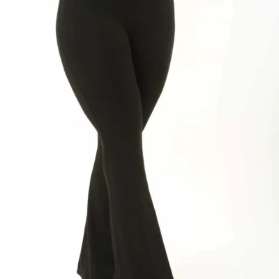 پیراهن یقه مربع ولان سیاه سایز بزرگ زنانه Hulya Butik