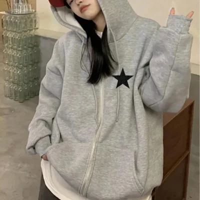 هودی زنانه STG Spor Toptan Giyim خاکستری