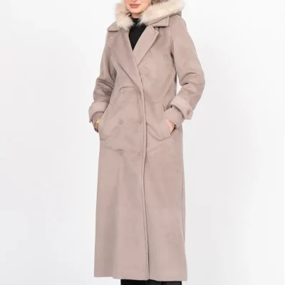 کت لوکس FurHood Luxe Coat – کت کاشمیری ممتاز با جزئیات خز 2619 trendyol