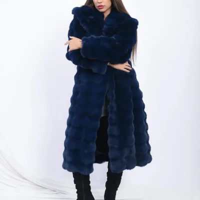 پالتو خز مصنوعی رکس طرح راه راه با کلاه Furever Fashion