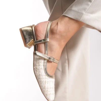 کفش پاشنه زنانه بژ زارا