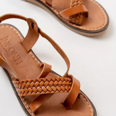 صندل زنانه چرم اصل طبی 205-09 تابا trendyol