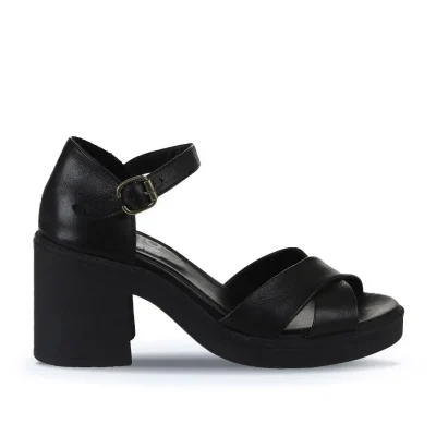 صندل زنانه چرم قرمز تخت 01wu4102 Bueno Shoes