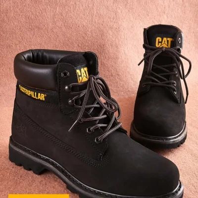Cat 015G100095 COLORADO چکمه چرمی یونیسکس مشکی نوبوک Caterpillar