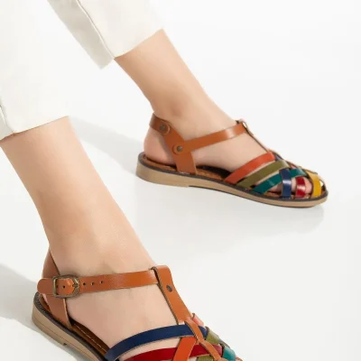 205-02 Taba Multi Ortopedik صندل زنانه چرم اصل Infon