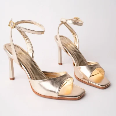 صندل پاشنه‌دار زنانه با بند ضربدری و پاشنه ۹ سانتی‌متری – طرح شیک با بند مچی Noble Tread Shoes