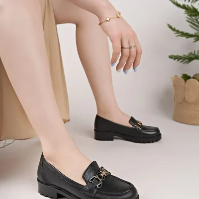 کفش لوفر زنانه چرم اصل روزمره DC3509 Diego Carlotti