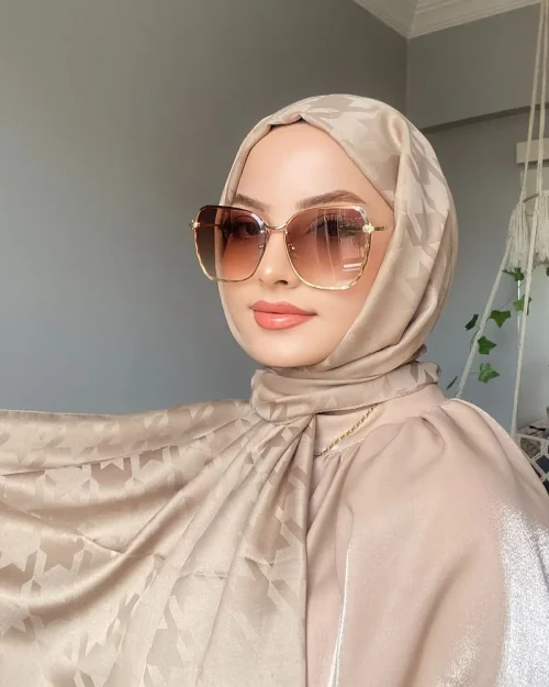شال ابریشم ژاکارد ویزون با طرح کازایاگی