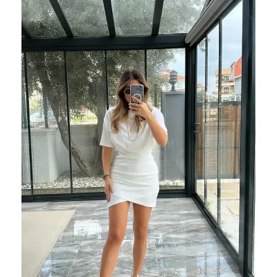 لباس زنانه اولیندر با جزئیات دراپ Khar