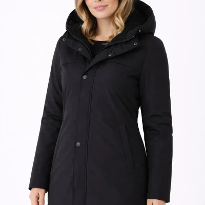 کت و کاپشن زمستانی زنانه ضد آب و باد با آستر پشمی و هود، مدل Regular trendyol