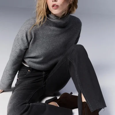 شلوار جین اسپانیچ پاچه اسلیم فیت Stradivarius