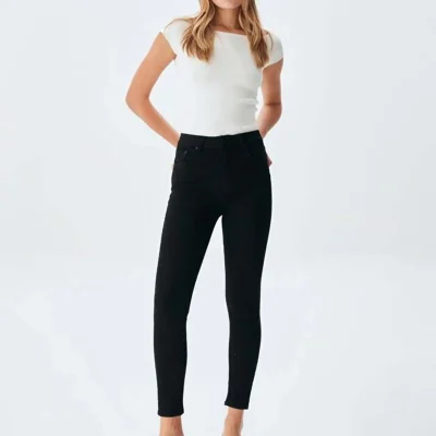شلوار جین زنانه Marcella X Black Wash trendyol