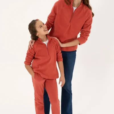 سویشرت پلار زنانه یقه ایستاده زیپ‌دار کرمیت مدل 50316714-VR026 U S Polo Assn