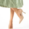 کفش پاشنه زنانه پاشنه بلند بژ Gullu Shoes
