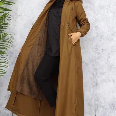 مانتوی زنانه کاپشن دار تی‌ 0501 trendyol