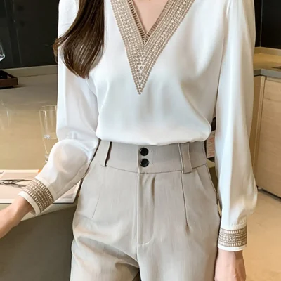 پیراهن زنانه با یقه دانتل Trendbutikofficial