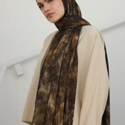 شال لوکس تابستانی Alice مشکی - Batic Kahve