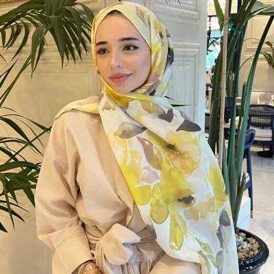 شال پنبه‌ای طرح رترو سری رمانتیک ps55