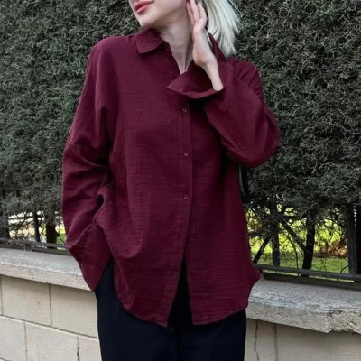پیراهن زنانه بوردو موسلین بیسیک مدل MG1660