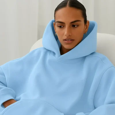 سویشرت یونیکسکس طرح ساده سه نخ پنبه‌ای