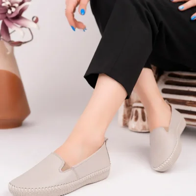 کفش بابت زنانه چرم اصل مدل Silver Dp62-8002