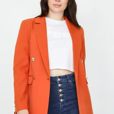 ژاکت جین باکسی نازک Pull Bear زنانه