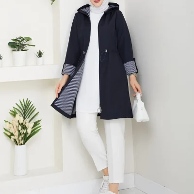 کت و کاپشن زنانه آبی Race Fashion