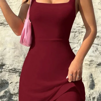 پیراهن مجلسی JT7066 زنانه قرمز World Fashion Trends