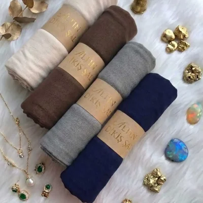 ست ۳ عددی شال پنبه‌ای - قهوه‌ای