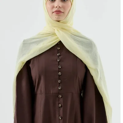 شال تسه‌تور مدل کلاسیک با جنس کرپ - butteryelloww