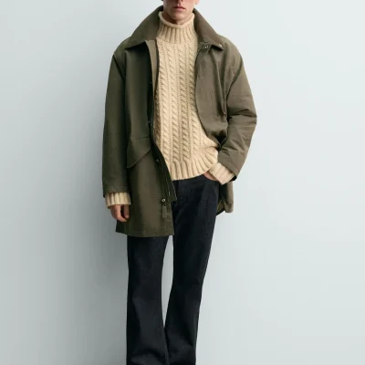 پارکا فنی با یقه کنتراست AARON LEVINE X ZARA