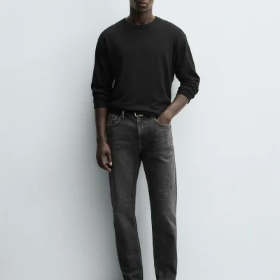 شلوار جین اسلیم فیت بیسیک zara