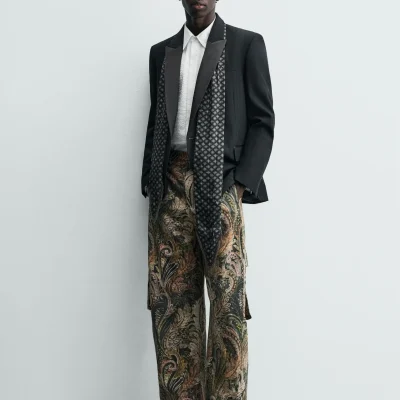 شلوار جین مشکی اسلیم فیت مردانه مدل F. Pant Resto zara
