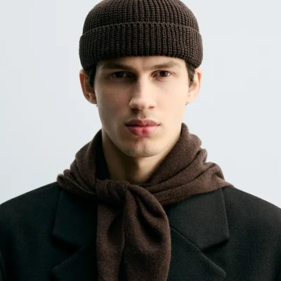 بره کوتاه بافت پنبه‌ای با سگک تنظیم zara