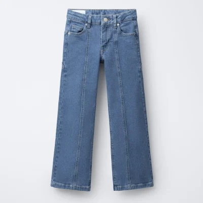 شلوار جین پسرانه با وصله ستاره و پاچه باریک zara