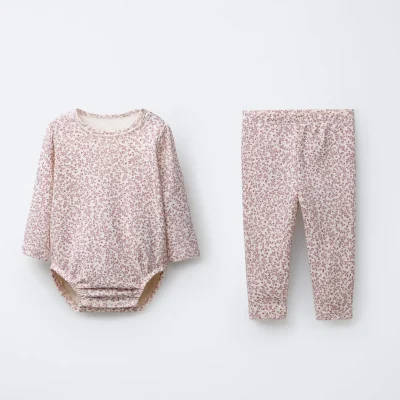 ست هودی و شلوار بچه گانه فلیس نرم و گرم zara