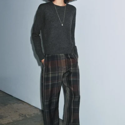 بافت زنانه نخی با دوخت ظریف zara
